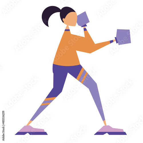Girls represent various sport and sport games, running, boxing, skating, rollerblading, swimming, football, basketball, skiing, atletics