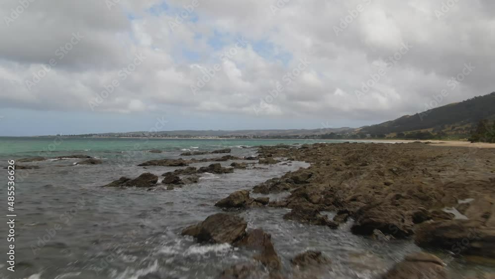 4K Aerial rocky coast of south Australia - Drone low altitude dolly in shot 4K Aerial rocky coast of south Australia - Drone low altitude dolly in shot