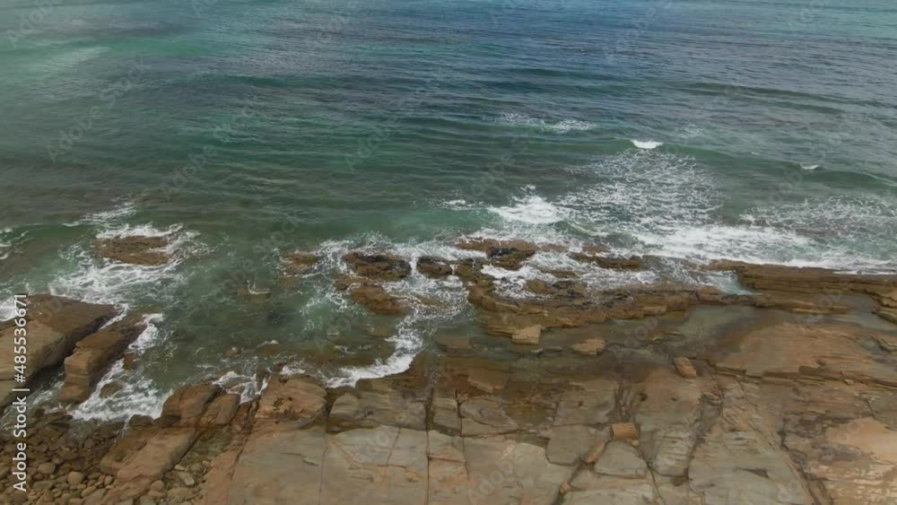 4K Aerial rocky beach of south Australia - Drone overhead + tilt down + dolly in shot 4K Aerial rocky beach of south Australia - Drone overhead + tilt down + dolly in shot