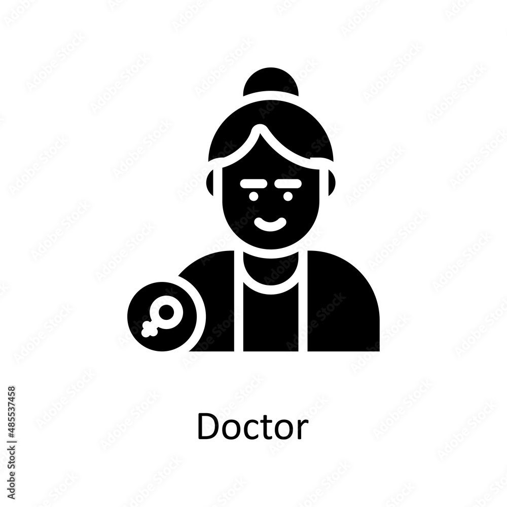 Doctor vector Solid Icon Design illustration. Home Improvements Symbol on White background EPS 10 File