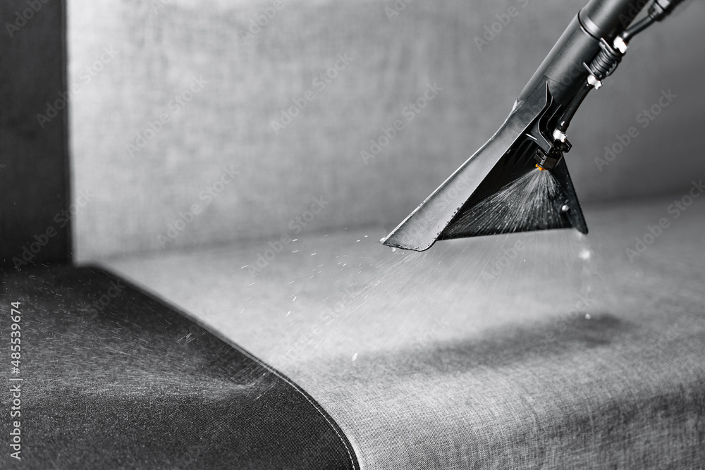 Vacuum washer machine cleaning sofa couch at home Stock Photo Adobe Stock