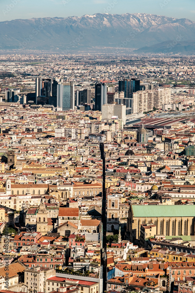 Fototapeta premium Naples City centre in Campania Italy.