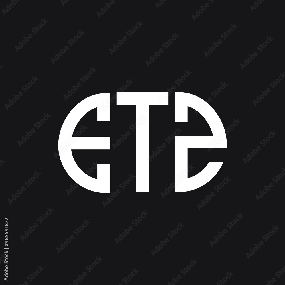 ETZ letter logo design on black background. ETZ creative initials letter logo concept. ETZ letter design. ETZ letter logo design on black background. ETZ creative initials letter logo concept. ETZ letter design.