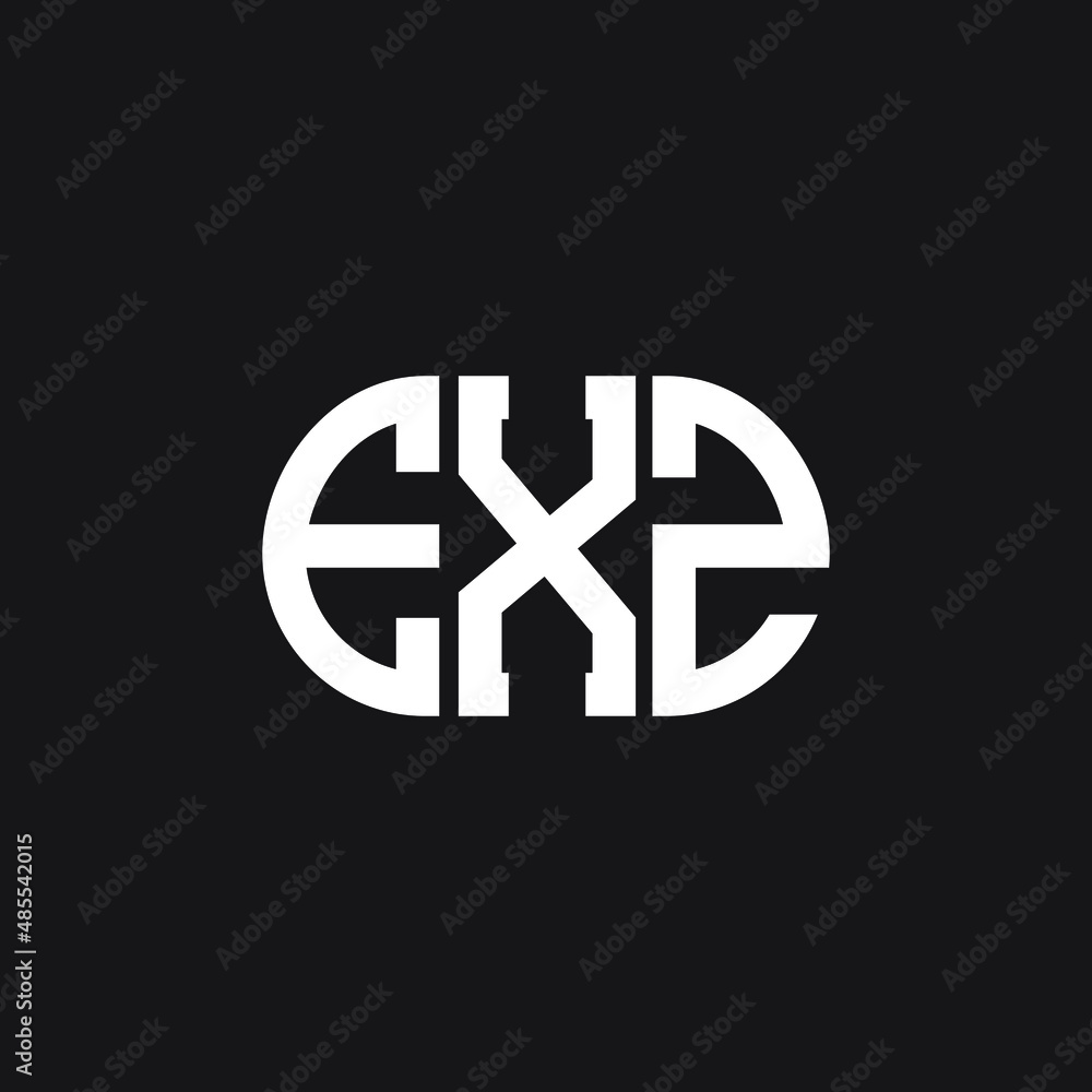 Obraz premium EXZ letter logo design on black background. EXZ creative initials letter logo concept. EXZ letter design.