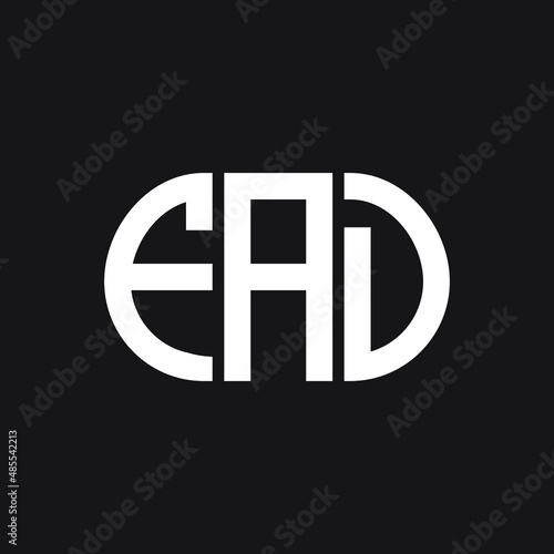FAD letter logo design on black background. FAD creative initials letter logo concept. FAD letter design.