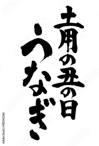 広告チラシに使える土用の丑の日うなぎの筆文字