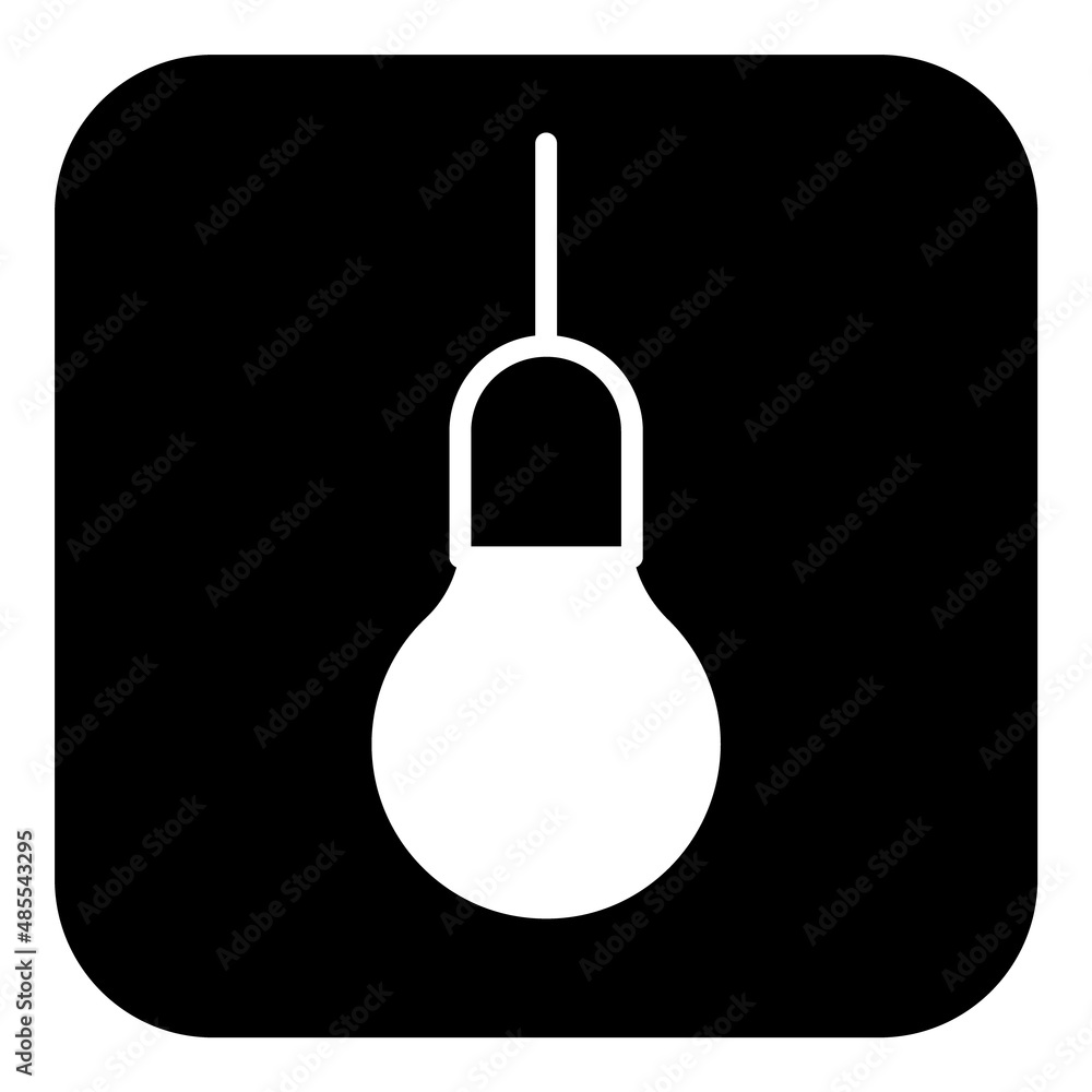 Fototapeta premium Lightbulb Idea Flat Icon Isolated On White Background