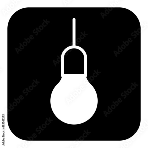 Lightbulb Idea Flat Icon Isolated On White Background