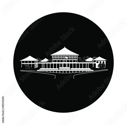 Parliament of Sri Lanka vector icon. Sri Lankankan Parliament building symbol.