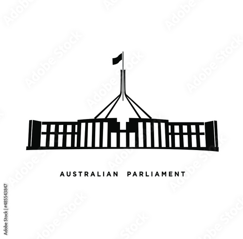 Australian parliament building icon. Australian parliament symbol vector on white background.