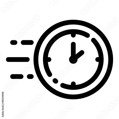 Time Movement Flat Icon Isolated On White Background