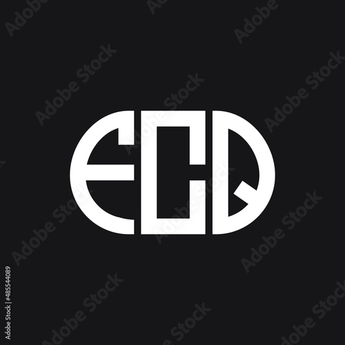 FCQ letter logo design on black background. FCQ creative initials letter logo concept. FCQ letter design.