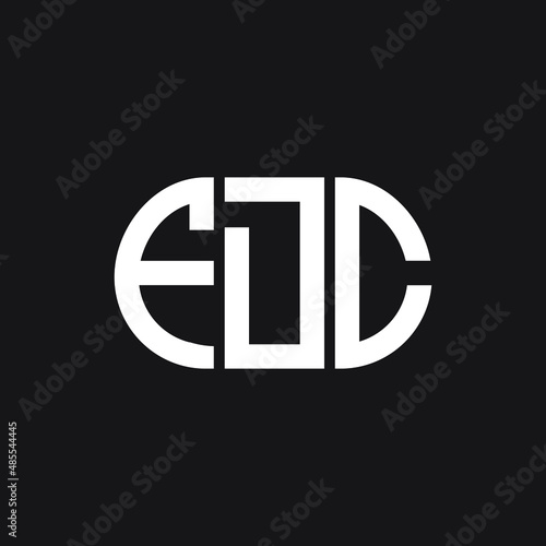 FDC letter logo design on black background. FDC creative initials letter logo concept. FDC letter design. photo