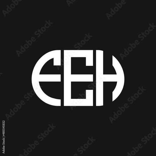 FEH letter logo design on black background. FEH creative initials letter logo concept. FEH letter design. photo