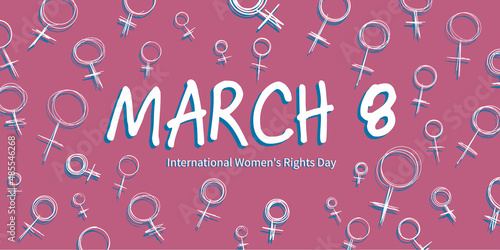 March 8 th - International womens rights day design slide