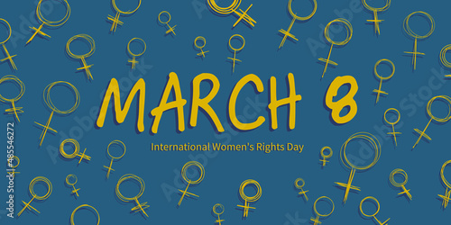 March 8 th - International womens rights day design slide