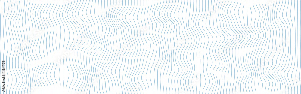 blue colored striped vector background with abstract  wave lines pattern - obrazy, fototapety, plakaty 
