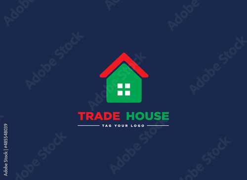 Real estate trading logo Home trading logo