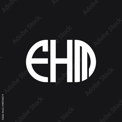 FHM letter logo design on black background. FHM creative initials letter logo concept. FHM letter design. 