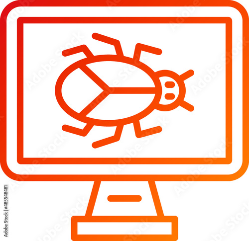 Vector Design Bug Icon Style