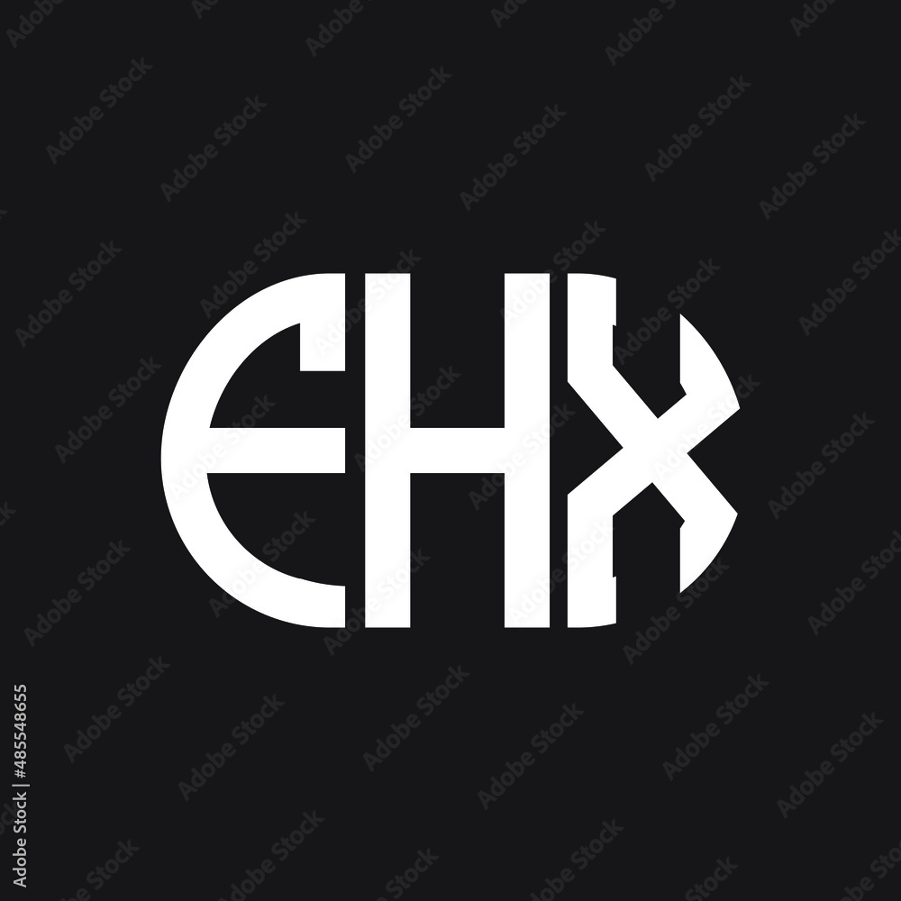 FHX letter logo design on black background. FHX creative initials letter logo concept. FHX letter design. FHX letter logo design on black background. FHX creative initials letter logo concept. FHX letter design.