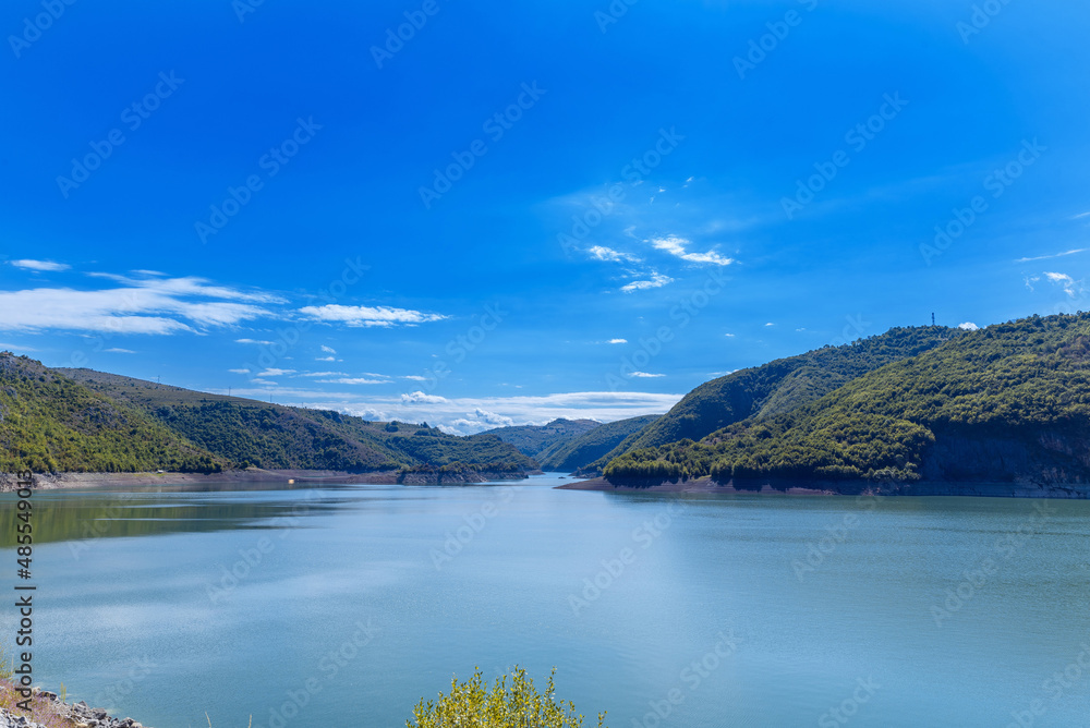 Uvac lake and river close special natural reserve under the Serbia state's protection and habitat of griffon vultures