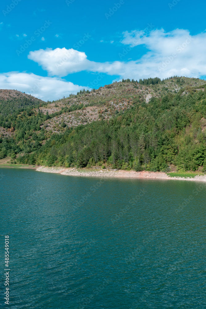 Uvac natural lake special natural reserve under the Serbia state's protection and habitat of griffon vultures Uvac natural lake special natural reserve under the Serbia state's protection and habitat of griffon vultures