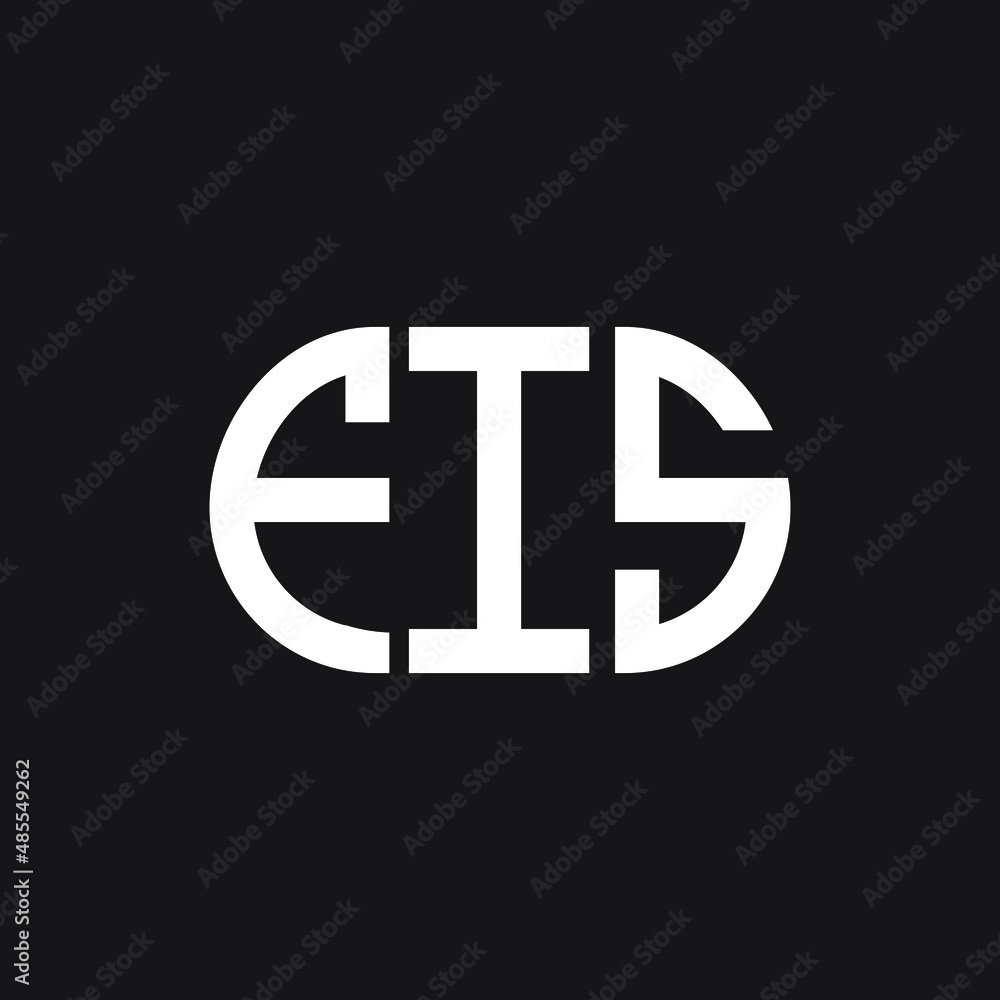 FIS letter logo design on black background. FIS creative initials letter logo concept. FIS letter design. FIS letter logo design on black background. FIS creative initials letter logo concept. FIS letter design.