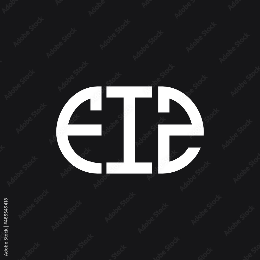 FIZ letter logo design on black background. FIZ creative initials letter logo concept. FIZ letter design. FIZ letter logo design on black background. FIZ creative initials letter logo concept. FIZ letter design.