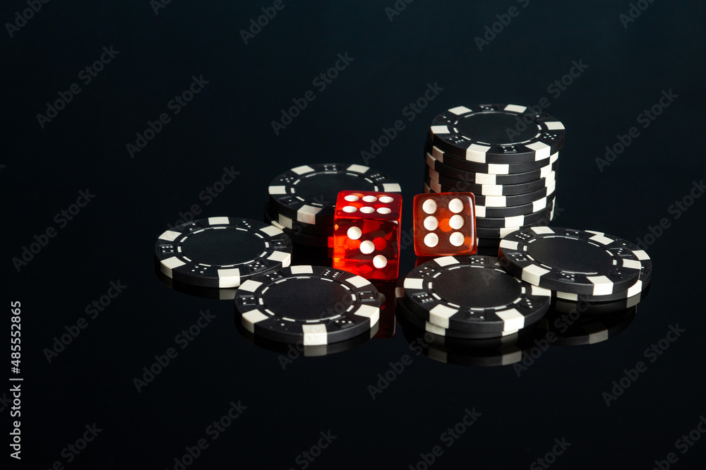 Craps is a dice game in which players bet on the outcomes of a pair of dice. Black chips received as a result of winning Craps is a dice game in which players bet on the outcomes of a pair of dice. Black chips received as a result of winning