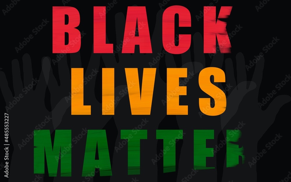 Black lives matter modern logo, banner, design concept, sign, with black and white text on a flat black background. Black lives matters. Social poster, banner. Stop racism police violence. - obrazy, fototapety, plakaty 