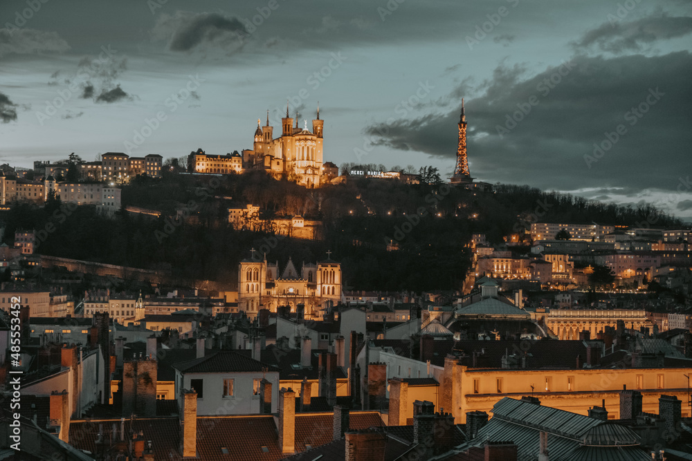 Fototapeta premium Lyon By night