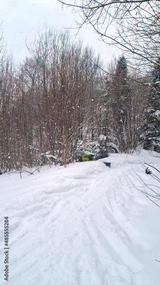 man snowboarder having fun jump into snow man snowboarder having fun jump into snow