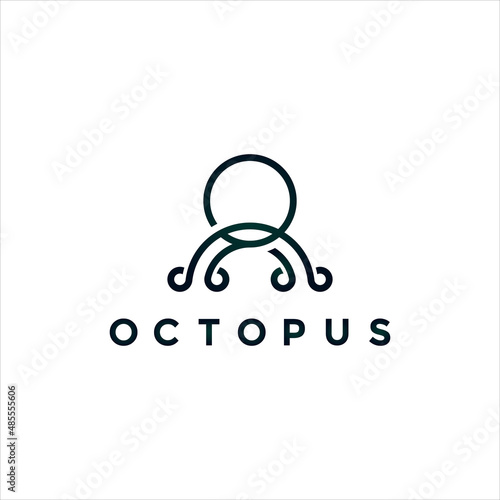 Modern and simple octopus logo design for your company or business