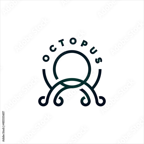 Modern and simple octopus logo design for your company or business