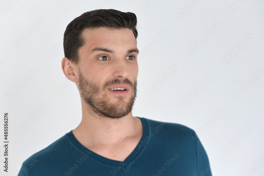handsome young man posing in studio handsome young man posing in studio