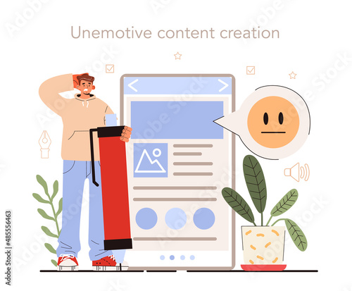 Blog promotion failure. Visual content mistake. Unemotive content