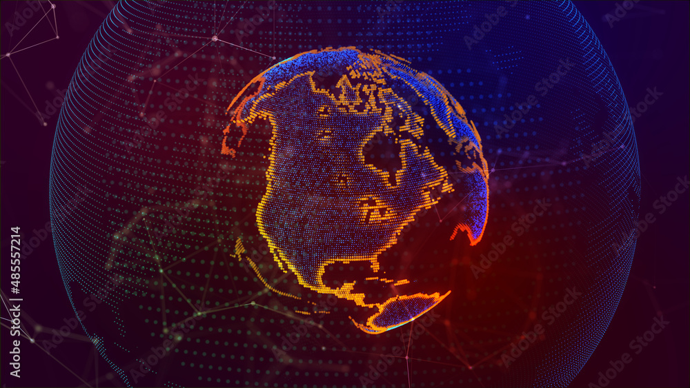 Communication technologies for internet business. Global world network and telecommunications on earth. Earth globe 3d illustration. Communication technologies for internet business. Global world network and telecommunications on earth. Earth globe 3d illustration.