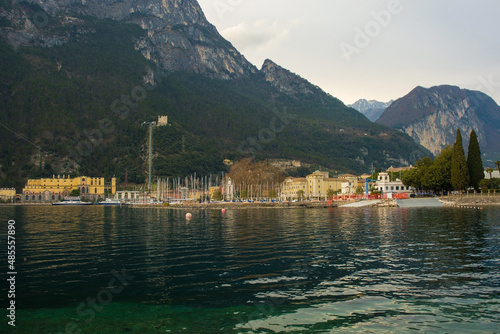 The north east Italy town of Riva del Garda on the shore of Lake Garda in the Trentino-Alto Adige region 
