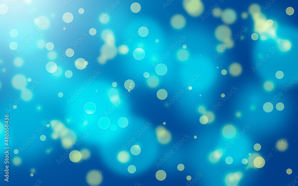 Abstract magical bokeh lights effect background. Colorful defocused lights. 3d illustration