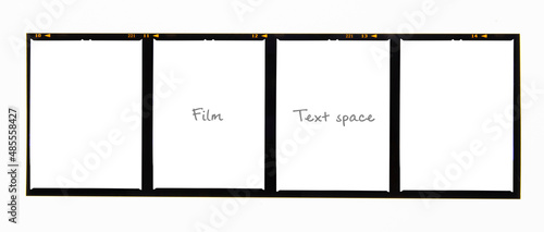 Medium format color film frame.With white space.text space.