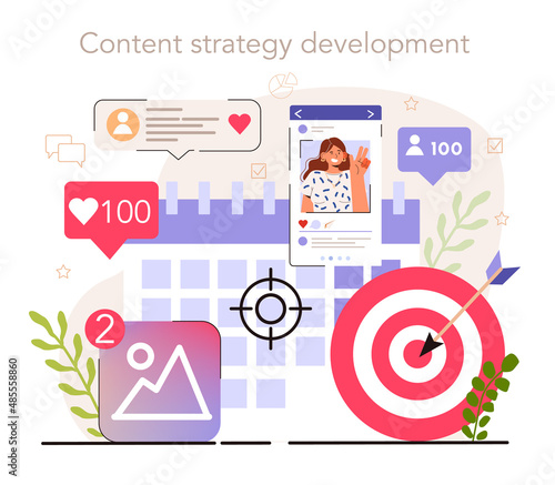 Content strategy development. Social media content manager guidance.