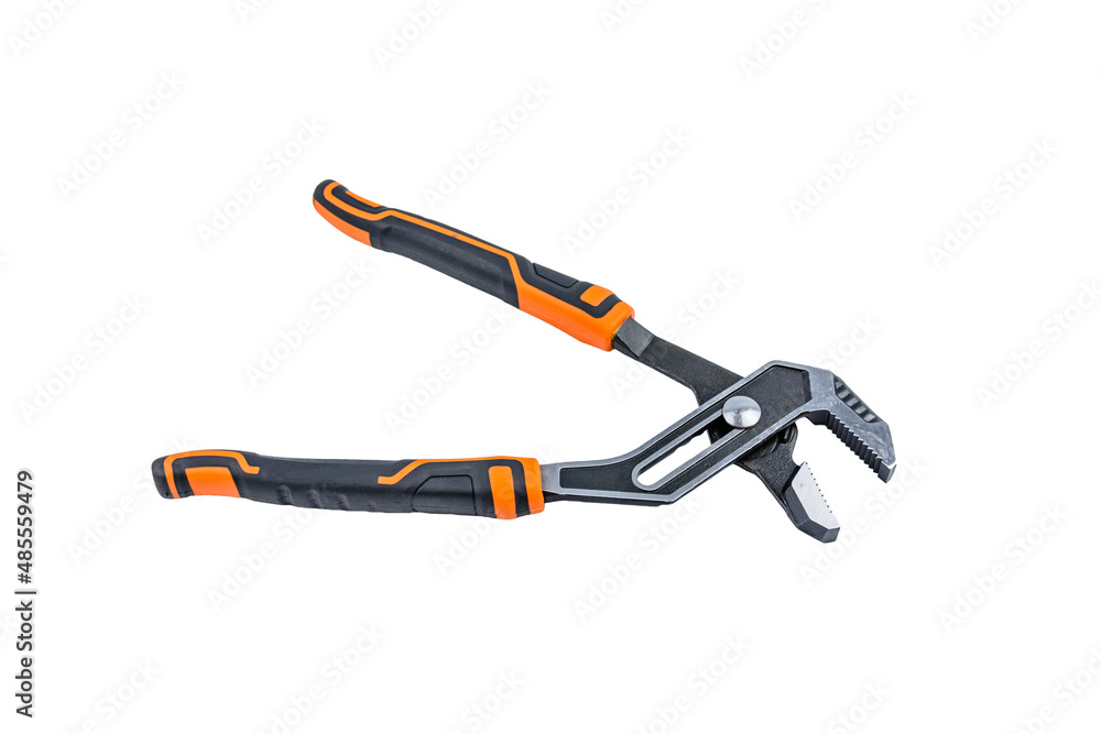Adjustable water pump pliers isolated on a white background Adjustable water pump pliers isolated on a white background