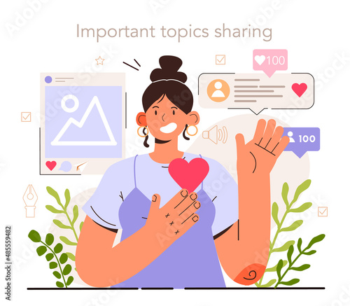 Important topic sharing. Social media content manager guidance.