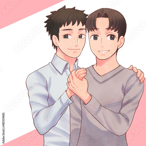 Clip art of homosexual couple,same-sex marriage