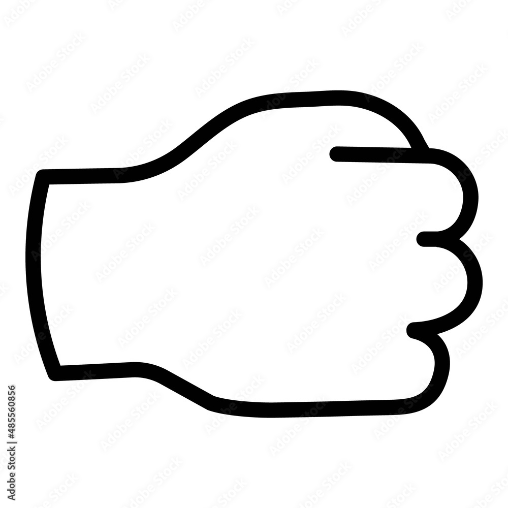 Cartoon Fist Flat Icon Isolated On White Background Cartoon Fist Flat Icon Isolated On White Background