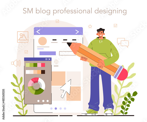 Blog professional designing. Content strategy development. Social media photo