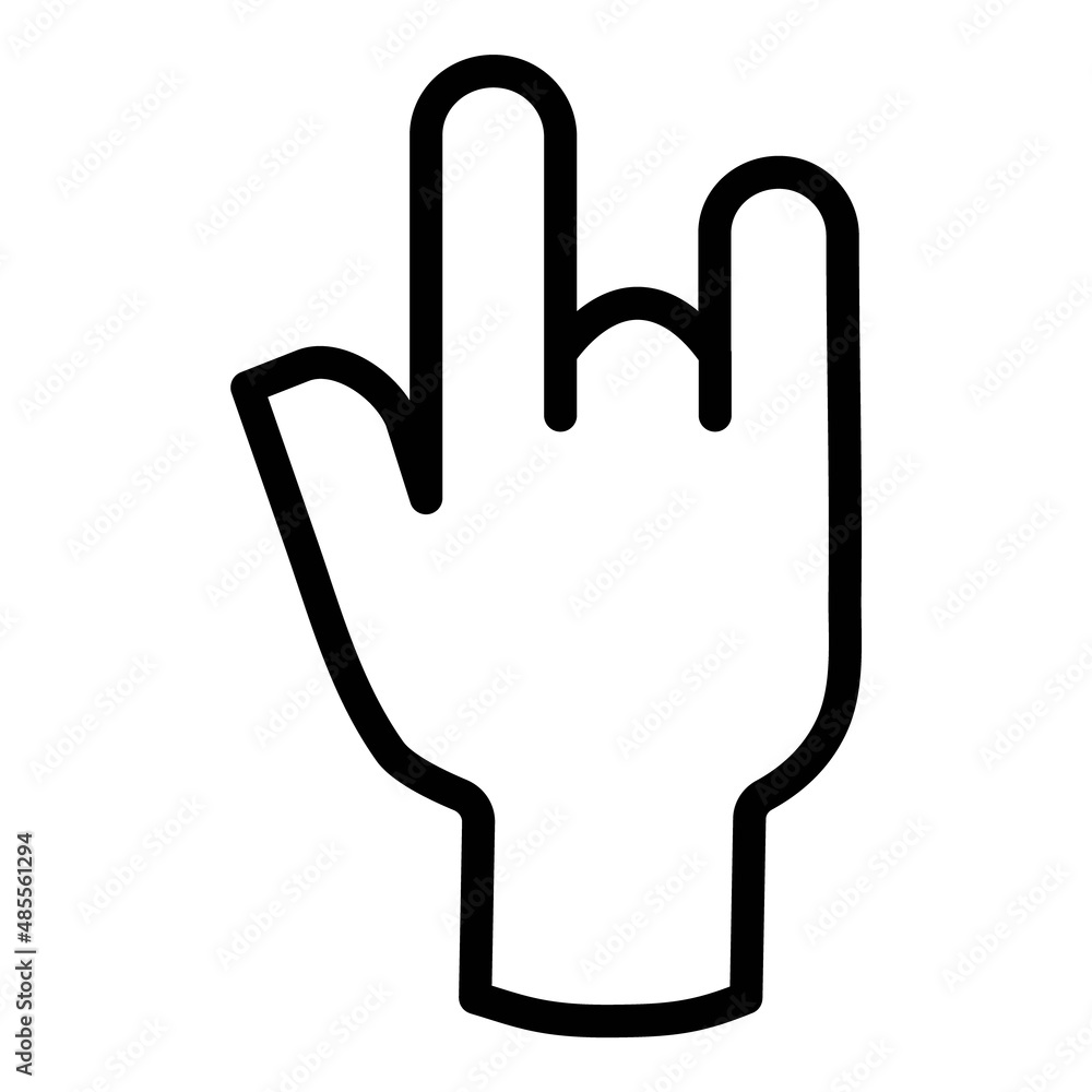 Fototapeta premium That Rocks Cartoon Flat Icon Isolated On White Background