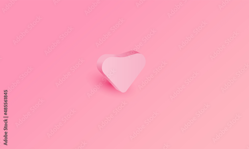 pink heart gradient background for display product website for valentine's day vector design