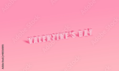 LOVE pink color for Sale 50% off of gradient background for display product website for valentine's day vector design